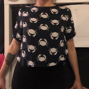 Crab print shirt